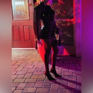 Bardot Black Sheer Dress